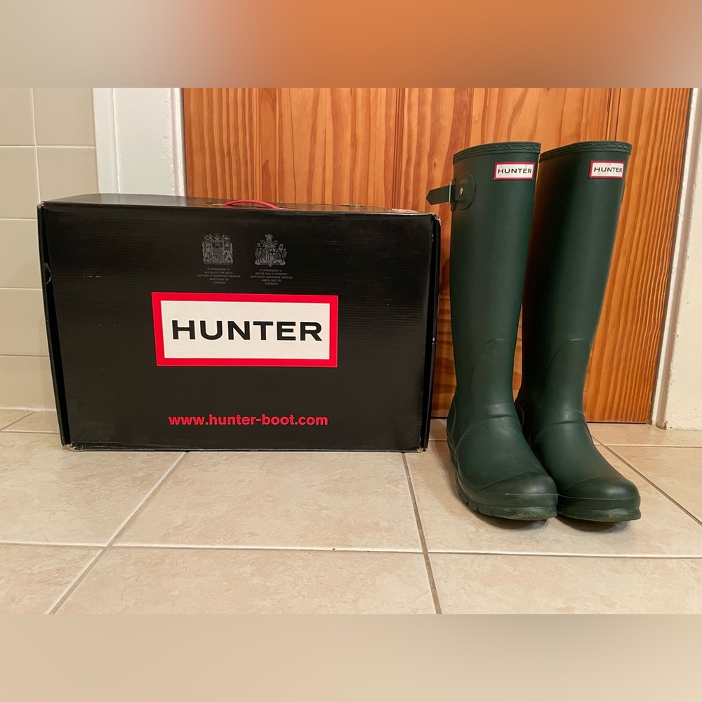 Hunter Brand Women's Original Tall Rain Boots, Hunter Green